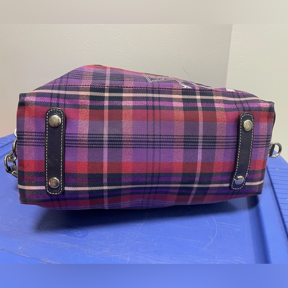 Coach Poppy Tartan Plaid Satchel - Gorgeous Purple! - Picture 10 of 13